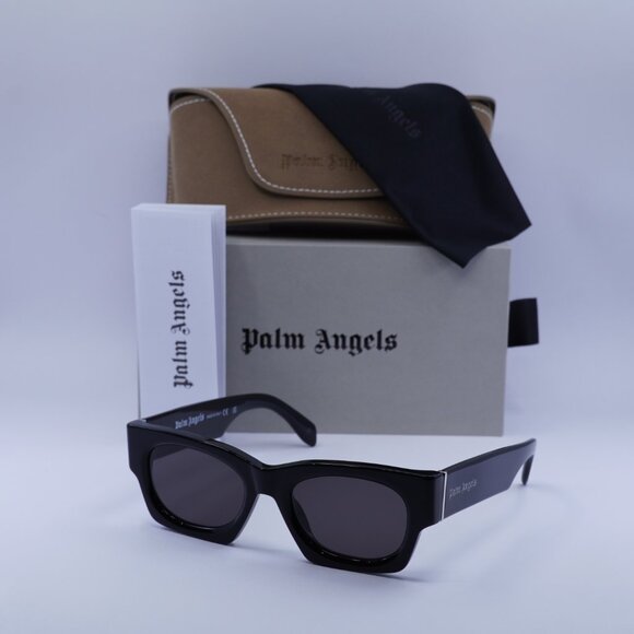 Palm Angels PERI089 BODIE 1007 Square Sunglasses - Black/Dark Grey - Picture 4 of 9